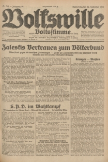 Volkswille : zugleich Volksstimme für Bielitz : Organ der Deutschen Sozialistischen Arbeitspartei in Polen. Jg.18, Nr. 218 (22 September 1932) + dod.