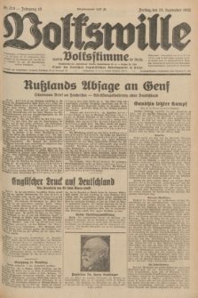 Volkswille : zugleich Volksstimme für Bielitz : Organ der Deutschen Sozialistischen Arbeitspartei in Polen. Jg.18, Nr. 219 (23 September 1932) + dod.
