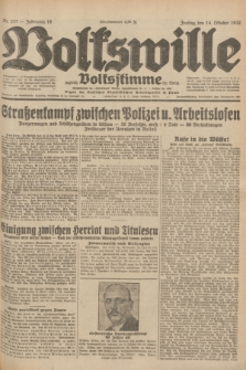 Volkswille : zugleich Volksstimme für Bielitz : Organ der Deutschen Sozialistischen Arbeitspartei in Polen. Jg.18, Nr. 237 (14 Oktober 1932) + dod.