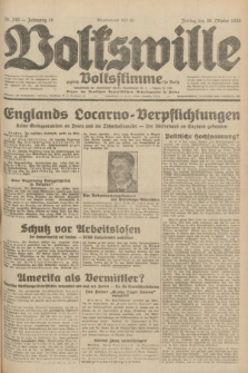 Volkswille : zugleich Volksstimme für Bielitz : Organ der Deutschen Sozialistischen Arbeitspartei in Polen. Jg.18, Nr. 249 (28 Oktober 1932) + dod.