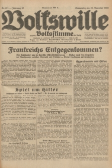 Volkswille : zugleich Volksstimme für Bielitz : Organ der Deutschen Sozialistischen Arbeitspartei in Polen. Jg.18, Nr. 271 (24 November 1932) + dod.