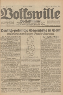 Volkswille : zugleich Volksstimme für Bielitz : Organ der Deutschen Sozialistischen Arbeitspartei in Polen. Jg.18, Nr. 285 (11 Dezember 1932) + dod.
