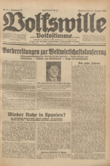 Volkswille : zugleich Volksstimme für Bielitz : Organ der Deutschen Sozialistischen Arbeitspartei in Polen. Jg.19, Nr. 8 (11 Januar 1933) + dod.