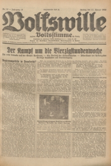 Volkswille : zugleich Volksstimme für Bielitz : Organ der Deutschen Sozialistischen Arbeitspartei in Polen. Jg.19, Nr. 10 (13 Januar 1933) + dod.