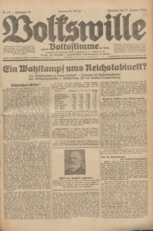 Volkswille : zugleich Volksstimme für Bielitz : Organ der Deutschen Sozialistischen Arbeitspartei in Polen. Jg.19, Nr. 13 (17 Januar 1933) + dod.