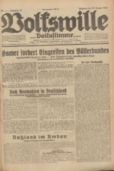 Volkswille : zugleich Volksstimme für Bielitz : Organ der Deutschen Sozialistischen Arbeitspartei in Polen. Jg.19, Nr. 14 (18 Januar 1933) + dod.