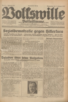 Volkswille : zugleich Volksstimme für Bielitz : Organ der Deutschen Sozialistischen Arbeitspartei in Polen. Jg.19, Nr. 27 (2 Februar 1933) + dod.