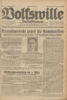 Volkswille : zugleich Volksstimme für Bielitz : Organ der Deutschen Sozialistischen Arbeitspartei in Polen. Jg.19, Nr. 28 (4 Februar 1933) + dod.