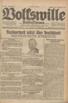Volkswille : zugleich Volksstimme für Bielitz : Organ der Deutschen Sozialistischen Arbeitspartei in Polen. Jg.19, Nr. 30 (7 Februar 1933) + dod.