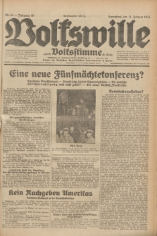 Volkswille : zugleich Volksstimme für Bielitz : Organ der Deutschen Sozialistischen Arbeitspartei in Polen. Jg.19, Nr. 34 (11 Februar 1933) + dod.