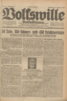 Volkswille : zugleich Volksstimme für Bielitz : Organ der Deutschen Sozialistischen Arbeitspartei in Polen. Jg.19, Nr. 35 (12 Februar 1933) + dod.