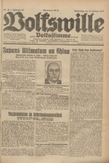 Volkswille : zugleich Volksstimme für Bielitz : Organ der Deutschen Sozialistischen Arbeitspartei in Polen. Jg.19, Nr. 38 (16 Februar 1933) + dod.