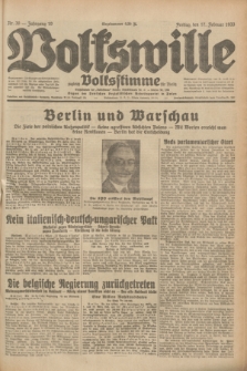 Volkswille : zugleich Volksstimme für Bielitz : Organ der Deutschen Sozialistischen Arbeitspartei in Polen. Jg.19, Nr. 39 (17 Februar 1933) + dod.