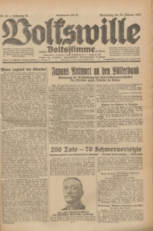 Volkswille : zugleich Volksstimme für Bielitz : Organ der Deutschen Sozialistischen Arbeitspartei in Polen. Jg.19, Nr. 44 (23 Februar 1933) + dod.