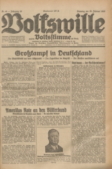 Volkswille : zugleich Volksstimme für Bielitz : Organ der Deutschen Sozialistischen Arbeitspartei in Polen. Jg.19, Nr. 48 (28 Februar 1933) + dod.