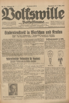 Volkswille : zugleich Volksstimme für Bielitz : Organ der Deutschen Sozialistischen Arbeitspartei in Polen. Jg.19, Nr. 52 (4 März 1933) + dod.