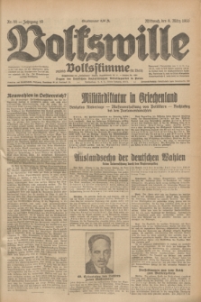 Volkswille : zugleich Volksstimme für Bielitz : Organ der Deutschen Sozialistischen Arbeitspartei in Polen. Jg.19, Nr. 55 (8 März 1933) + dod.