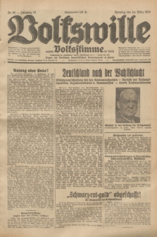 Volkswille : zugleich Volksstimme für Bielitz : Organ der Deutschen Sozialistischen Arbeitspartei in Polen. Jg.19, Nr. 60 (14 März 1933) + dod.