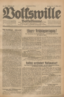 Volkswille : zugleich Volksstimme für Bielitz : Organ der Deutschen Sozialistischen Arbeitspartei in Polen. Jg.19, Nr. 63 (17 März 1933) + dod.
