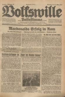 Volkswille : zugleich Volksstimme für Bielitz : Organ der Deutschen Sozialistischen Arbeitspartei in Polen. Jg.19, Nr. 66 (21 März 1933) + dod.