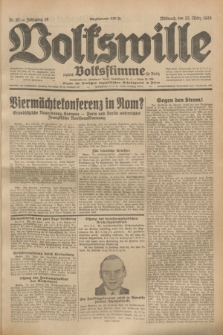 Volkswille : zugleich Volksstimme für Bielitz : Organ der Deutschen Sozialistischen Arbeitspartei in Polen. Jg.19, Nr. 67 (22 März 1933) + dod.