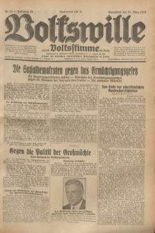 Volkswille : zugleich Volksstimme für Bielitz : Organ der Deutschen Sozialistischen Arbeitspartei in Polen. Jg.19, Nr. 70 (25 März 1933) + dod.