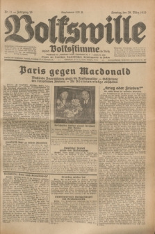 Volkswille : zugleich Volksstimme für Bielitz : Organ der Deutschen Sozialistischen Arbeitspartei in Polen. Jg.19, Nr. 71 (26 März 1933) + dod.