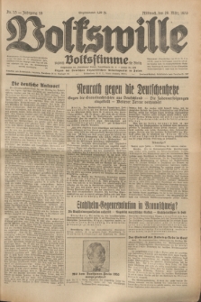 Volkswille : zugleich Volksstimme für Bielitz : Organ der Deutschen Sozialistischen Arbeitspartei in Polen. Jg.19, Nr. 73 (29 März 1933) + dod.