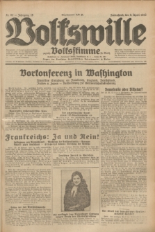 Volkswille : zugleich Volksstimme für Bielitz : Organ der Deutschen Sozialistischen Arbeitspartei in Polen. Jg.19, Nr. 82 (8 April 1933) + dod.