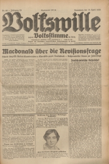 Volkswille : zugleich Volksstimme für Bielitz : Organ der Deutschen Sozialistischen Arbeitspartei in Polen. Jg.19, Nr. 88 (15 April 1933) + dod.