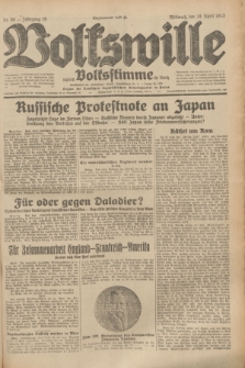 Volkswille : zugleich Volksstimme für Bielitz : Organ der Deutschen Sozialistischen Arbeitspartei in Polen. Jg.19, Nr. 90 (19 April 1933) + dod.