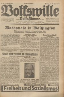 Volkswille : zugleich Volksstimme für Bielitz : Organ der Deutschen Sozialistischen Arbeitspartei in Polen. Jg.19, Nr. 94 (23 April 1933) + dod.
