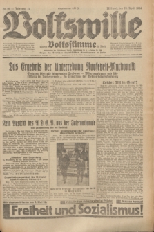 Volkswille : zugleich Volksstimme für Bielitz : Organ der Deutschen Sozialistischen Arbeitspartei in Polen. Jg.19, Nr. 96 (26 April 1933) + dod.
