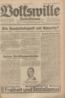 Volkswille : zugleich Volksstimme für Bielitz : Organ der Deutschen Sozialistischen Arbeitspartei in Polen. Jg.19, Nr. 97 (27 April 1933) + dod.