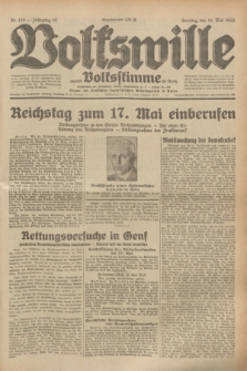 Volkswille : zugleich Volksstimme für Bielitz : Organ der Deutschen Sozialistischen Arbeitspartei in Polen. Jg.19, Nr. 110 (14 Mai 1933) + dod.
