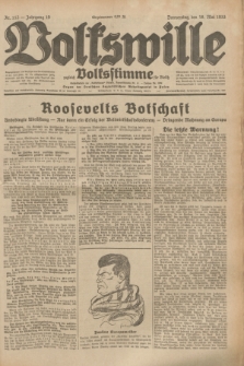 Volkswille : zugleich Volksstimme für Bielitz : Organ der Deutschen Sozialistischen Arbeitspartei in Polen. Jg.19, Nr. 113 (18 Mai 1933) + dod.