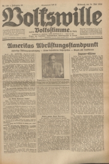 Volkswille : zugleich Volksstimme für Bielitz : Organ der Deutschen Sozialistischen Arbeitspartei in Polen. Jg.19, Nr. 118 (24 Mai 1933) + dod.
