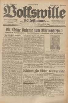 Volkswille : zugleich Volksstimme für Bielitz : Organ der Deutschen Sozialistischen Arbeitspartei in Polen. Jg.19, Nr. 124 (1 Juni 1933) + dod.