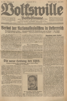 Volkswille : zugleich Volksstimme für Bielitz : Organ der Deutschen Sozialistischen Arbeitspartei in Polen. Jg.19, Nr. 139 (21 Juni 1933) + dod.