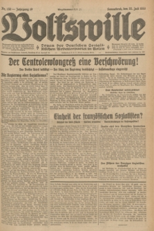 Volkswille : Organ der Deutschen Sozialistischen Arbeiterpartei in Polen. Jg.19, Nr. 150 (22 Juli 1933) + dod.
