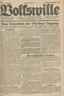 Volkswille : Organ der Deutschen Sozialistischen Arbeiterpartei in Polen. Jg.19, Nr. 158 (29 August 1933)