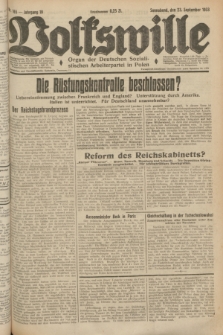 Volkswille : Organ der Deutschen Sozialistischen Arbeiterpartei in Polen. Jg.19, Nr. 165 (23 September 1933) + dod.