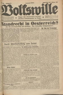 Volkswille : Organ der Deutschen Sozialistischen Arbeiterpartei in Polen. Jg.19, Nr. 169 (5 Oktober 1933)