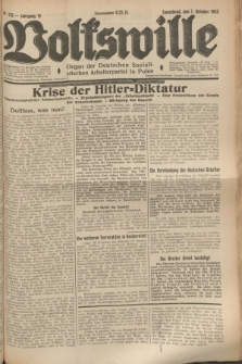 Volkswille : Organ der Deutschen Sozialistischen Arbeiterpartei in Polen. Jg.19, Nr. 170 (7 Oktober 1933) + dod.