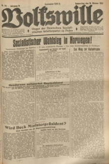 Volkswille : Organ der Deutschen Sozialistischen Arbeiterpartei in Polen. Jg.19, Nr. 175 (19 Oktober 1933)