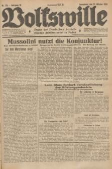 Volkswille : Organ der Deutschen Sozialistischen Arbeiterpartei in Polen. Jg.19, Nr. 176 (21 Oktober 1933) + dod.