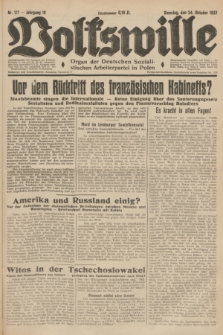 Volkswille : Organ der Deutschen Sozialistischen Arbeiterpartei in Polen. Jg.19, Nr. 177 (24 Oktober 1933)