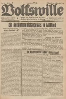 Volkswille : Organ der Deutschen Sozialistischen Arbeiterpartei in Polen. Jg.19, Nr. 181 (1 November 1933)