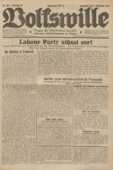 Volkswille : Organ der Deutschen Sozialistischen Arbeiterpartei in Polen. Jg.19, Nr. 182 (4 November 1933) + dod.