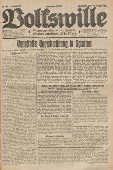 Volkswille : Organ der Deutschen Sozialistischen Arbeiterpartei in Polen. Jg.19, Nr. 185 (11 November 1933) + dod.
